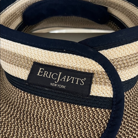 Eric Javits Black and Tan Striped Hat - Picture 3 of 10